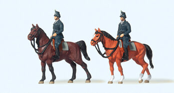 Preiser 10399 - H0 Berittene Polizei. Deutschland um 1960