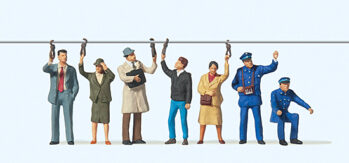 Preiser 10405 - H0 Straßenbahnpersonal. Fahrgäste