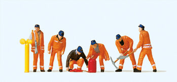 Preiser 10444 - Gleisbautrupp 6 Stück H0 Figuren