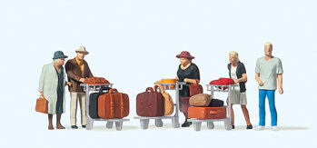 Preiser 10459 - H0 Reisende. Mit Kofferkuli