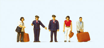 Preiser 10570 - H0 Chinesisches Bahnpersonal, Reisende