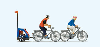 Preiser 10638 - H0 Familie auf Radtour