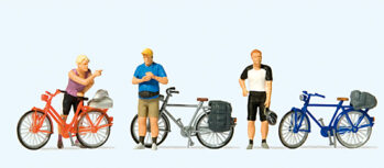 Preiser 10644 - H0 Stehende Radfahrer in sportlicher Kleidung (2)