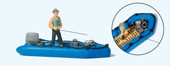 Preiser 10687 - H0 Angler im Schlauchboot