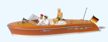 Preiser 10688 - H0 Motorboot Riva Ariston mit Besatzung (1)