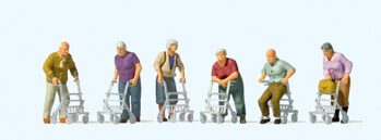 Preiser 10718 - H0 Senioren mit Rollator
