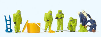 Preiser 10731 - H0 Feuerwehrmänner.Grüner Vollschutzanzug