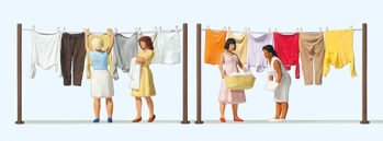 Preiser 10741 - H0 Frauen beim Wäscheaufhängen