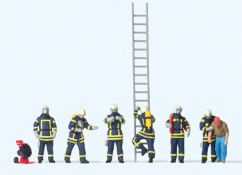 Preiser 10765 - H0 Feuerwehrleute in moderner Einsatzkleidu
