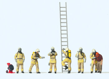 Preiser 10774 - H0 Feuerwehrleute in moderner Einsatzkleidu