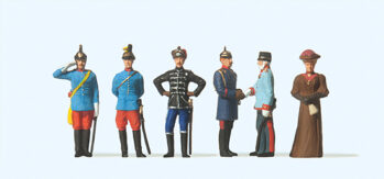 Preiser 12185 - H0 Kaiser Wilhelm II, Kaiser Franz Joseph, Gefolge