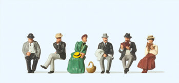 Preiser 12190 - H0 Sitzende Reisende. Um 1900