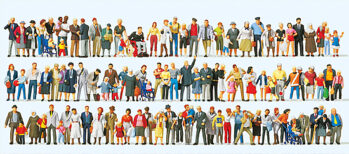 Preiser 13002 - H0 Auf Straßen und Plätzen 100 exklusiv bemalte Miniaturfiguren