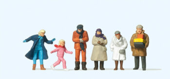 Preiser 14037 - H0 Passanten, winterliche Kleidung