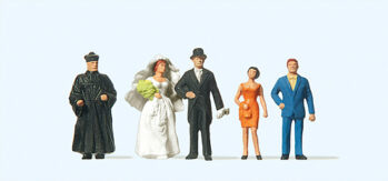 Preiser 14057 - H0 Brautpaar, evangelischer Geistlicher