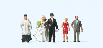 Preiser 14058 - H0 Brautpaar, katholischer Geistlicher