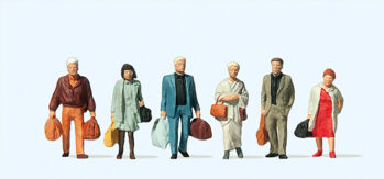 Preiser 14070 - H0 Gehende Bahnreisende
