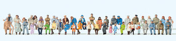 Preiser 14416 - H0 Sitzende Personen. 48 Miniaturfiguren