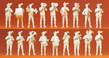 Preiser 16353 - H0 Bayerische Volksmusik. 18 unbemalte Miniaturfiguren. Bausatz