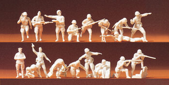 Preiser 16505 - H0 Gardeinfanterie. UdSSR 1942. 18 unbe- malte Figuren. Bausatz