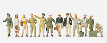Preiser 16521 - H0 Piloten. Bodenpersonal. U.S. Air Force. 1942-45