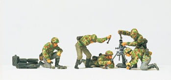 Preiser 16541 - H0 8 cm Granatwerfer 34 im Gefecht. DR 1939 Granatwerfer u. 5 unb. Fig. Bausatz