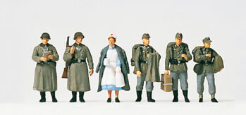 Preiser 16542 - H0 Heimaturlaub. DR 1939-45. 6 unbemalte Miniaturfiguren. Bausatz