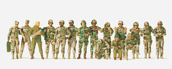 Preiser 16548 - H0 Panzerbesatzungen. US Army 2000. 16 un- bemalte Miniaturfiguren. Bausatz