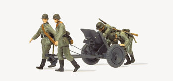 Preiser 16602 - H0 Panzerabwehrkanone 3,7 cm PAK L/45 beim Stellungswechsel. Deutsches Reich 1939-