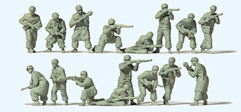 Preiser 16624 - H0 Fallschirmjäger im Gefecht. Deutsches Reich 1939-45. 16 unbemalte Miniaturfigu