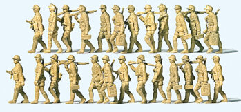 Preiser 16626 - H0 Deutsches Afrika Korps im Marsch. Deutsches Reich 1941-43. 24 unbemalte Mi