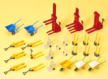 Preiser 17107 - H0 Gabelstapler und andere Transportgeräte. Bausatz