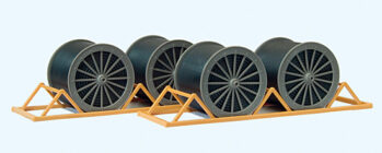 Preiser 17117 - H0 Kabeltrommeln, Gestelle zur Bahnver- ladung. Bausatz