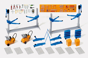Preiser 17186 - H0 Einrichtung Kfz-Werkstatt. Bausatz