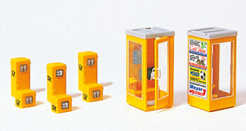 Preiser 17213 - H0 Briefkästen, Telefonzellen. Bausatz