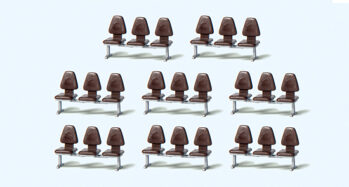 Preiser 17215 - H0 Acht Traversenbänke. Bausatz