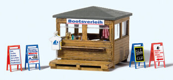 Preiser 17314 - H0 Kiosk mit Bootsverleih. Bausatz