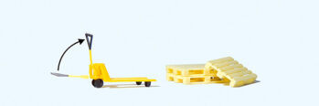 Preiser 17712 - H0 Hubwagen, 3 Europaletten.Fertigmodell