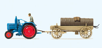 Preiser 17939 - H0 Ackerschlepper Lanz D 2416 mit Jauche- wagen. Fertigmodell