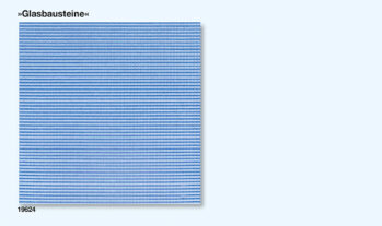 Preiser 19624 - H0 Glasbausteine. Transparent. 3 Platten 95 x 95mm. Bausatz