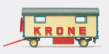 Preiser 21017 - H0 Packwagen "Zirkus Krone" mit Fenstern. Fertigmodell
