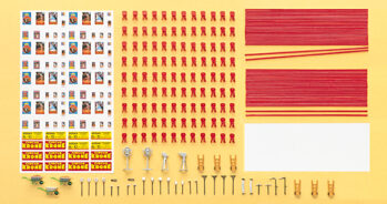 Preiser 21048 - H0 Zurüstsatz Zelt "Zirkus Krone". Bausatz