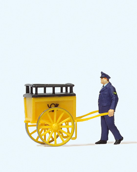 Preiser 28083 - H0 Postler mit Karre