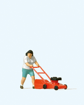 Preiser 28085 - H0 Beim Rasenmähen