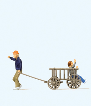 Preiser 28112 - H0 Kinder mit Bollerwagen