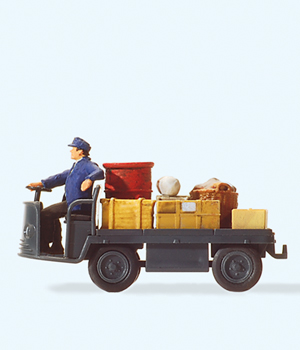 Preiser 28147 - H0 Elektrokarre mit Fahrer. DB. Epoche III