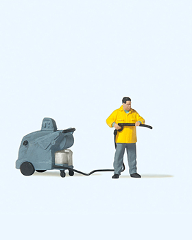 Preiser 28253 - H0 Mann mit Hochdruckreiniger