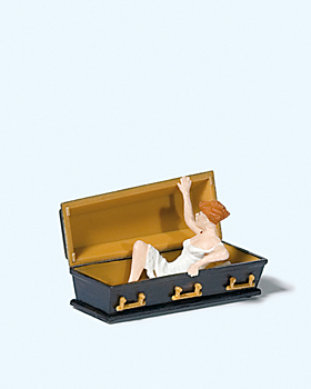 Preiser 29112 - H0 Weiblicher Vampir, Sargdeckel hebend