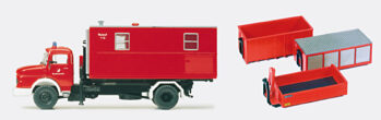 Preiser 31116 - H0 WAF. MB LA 1924. Abrollkipper MEILLER. 4 Container. Bausatz