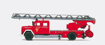Preiser 31265 - H0 Magirus Drehleiter DL 30. Staffelfahrer- haus. MAGIRUS-DEUTZ F 150 D 10. Bausatz